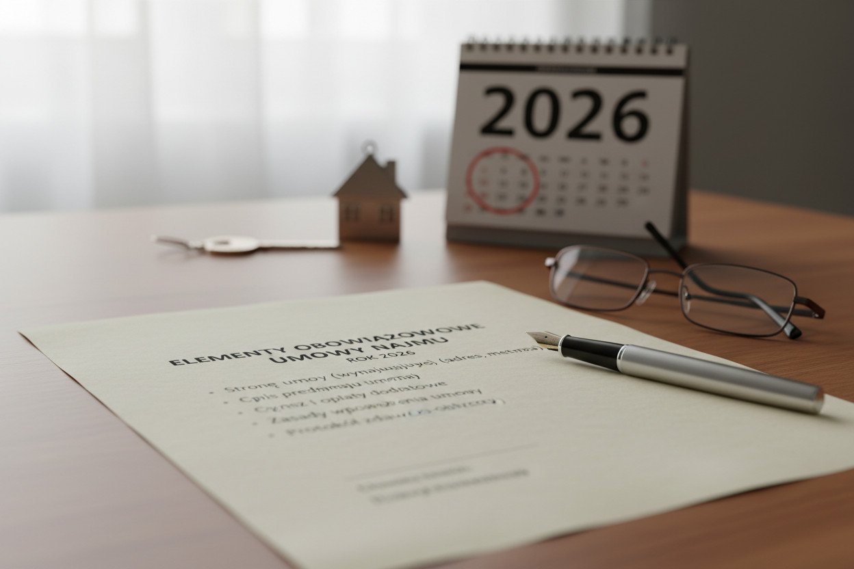 Co musi znaleźć się w umowie najmu mieszkania — elementy obowiązkowe