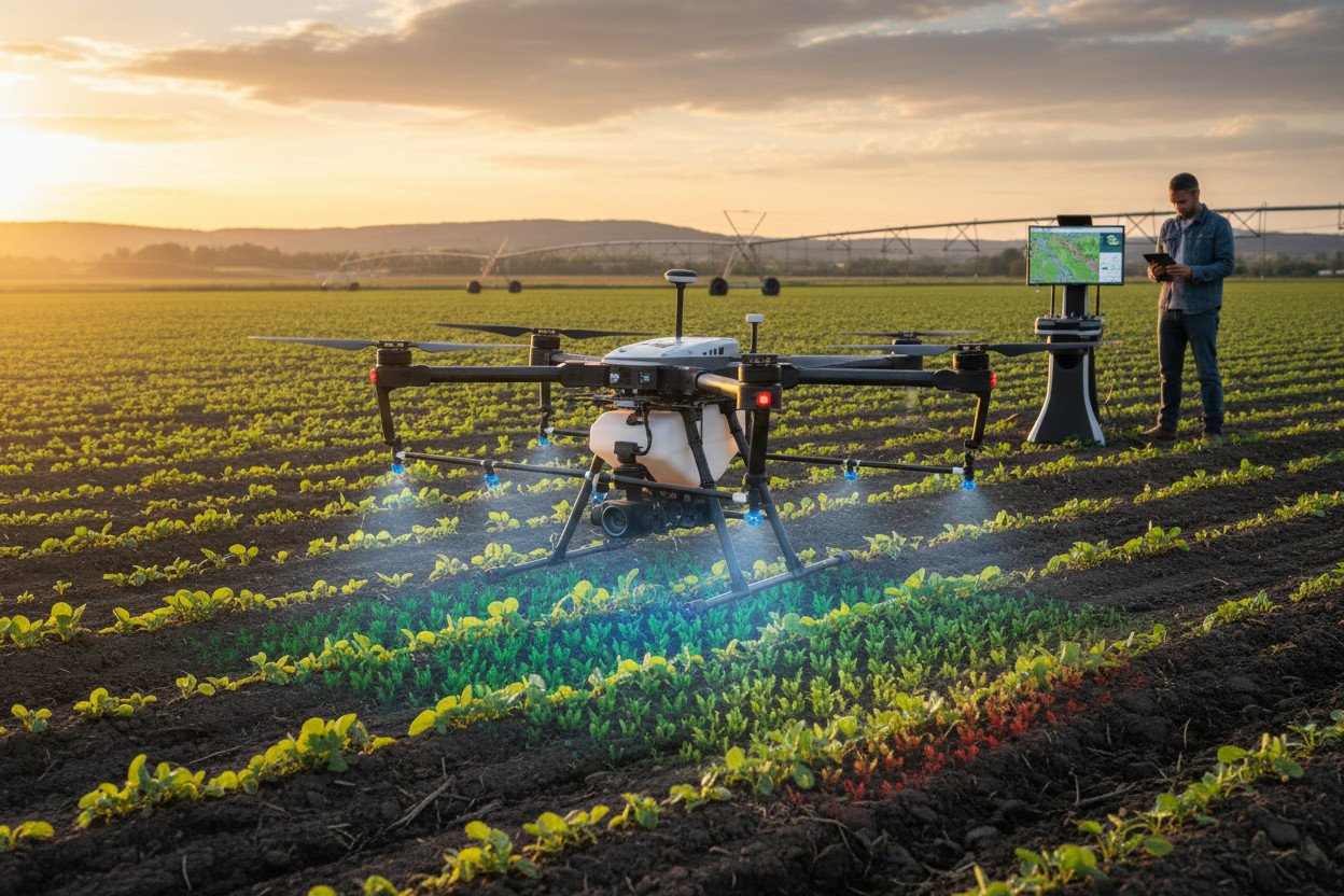 Drony rolnictwo — precyzyjne uprawy i zarządzanie plonem