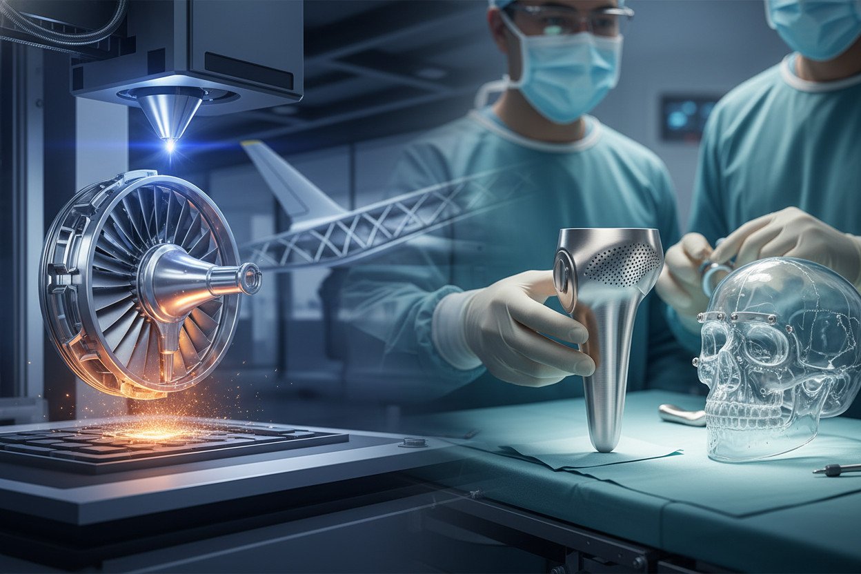 Druk metal jako technologia produkcyjna w lotnictwie i medycynie