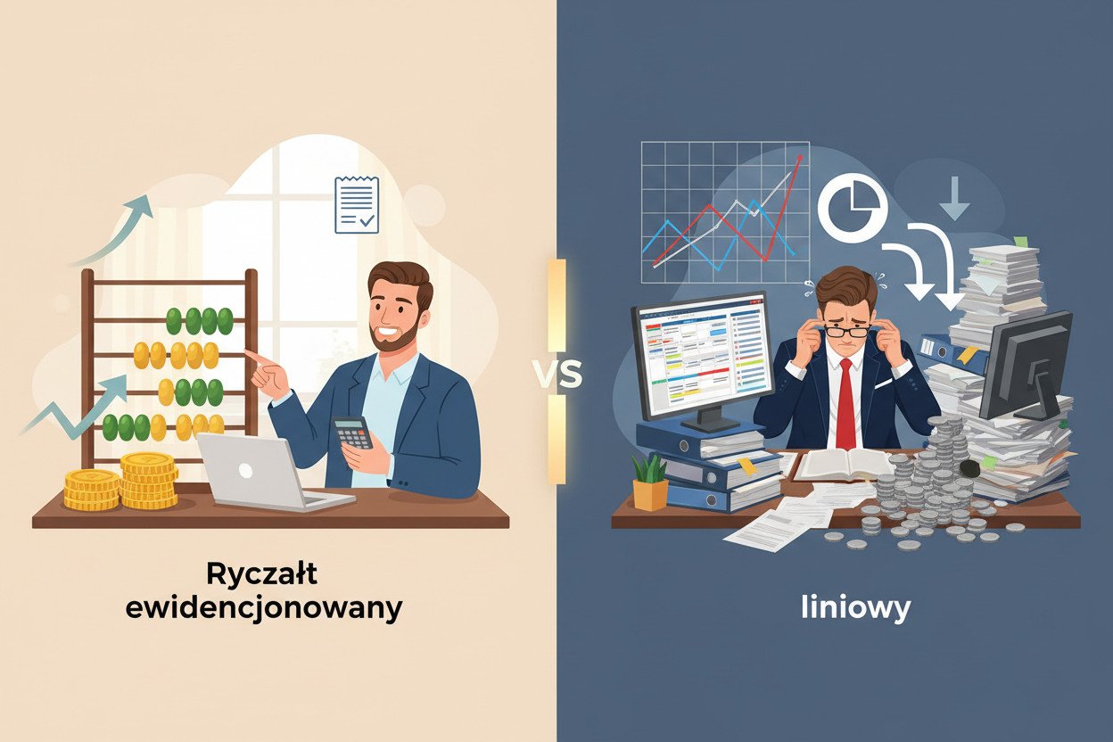 Ryczałt vs liniowy — porównanie dla przedsiębiorcy usługowego