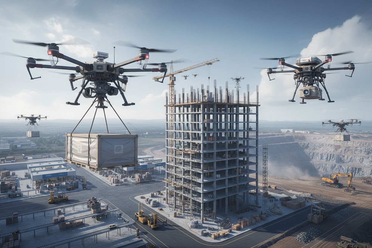 UAV przemysłowy w logistyce, budownictwie i górnictwie